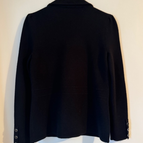 Talbots 100% merino wool black cardigan jacket sweater new size s petite women's - Picture 7 of 10